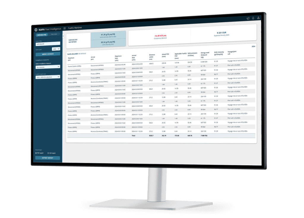 NAPA FuelEU Compliance Tool