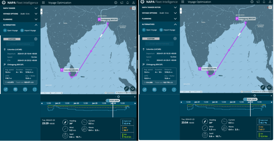 NAPA Voyage Optimization - number one solution for wind-assisted ships