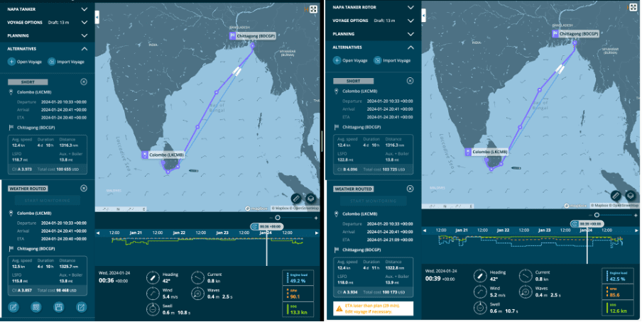 NAPA Voyage Optimization - number one solution for wind-assisted ships