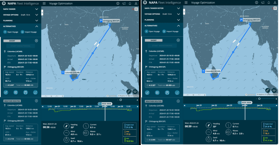 NAPA Voyage Optimization - number one solution for wind-assisted ships