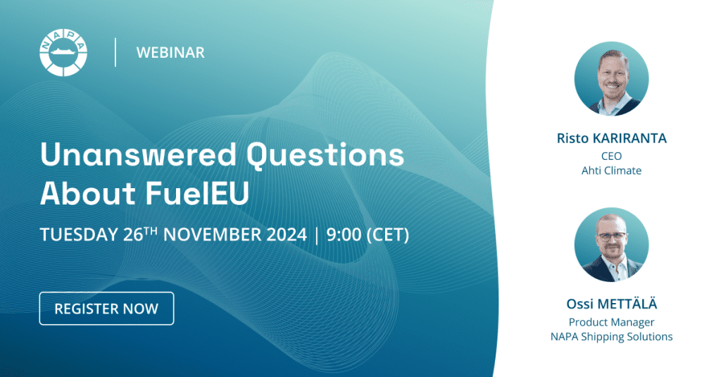 Unanswered questions about FuelEU - NAPA webinar